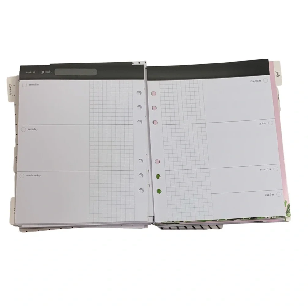 HEIDI SWAPP Glitter Gold Vertical Daily Planner 8x6
